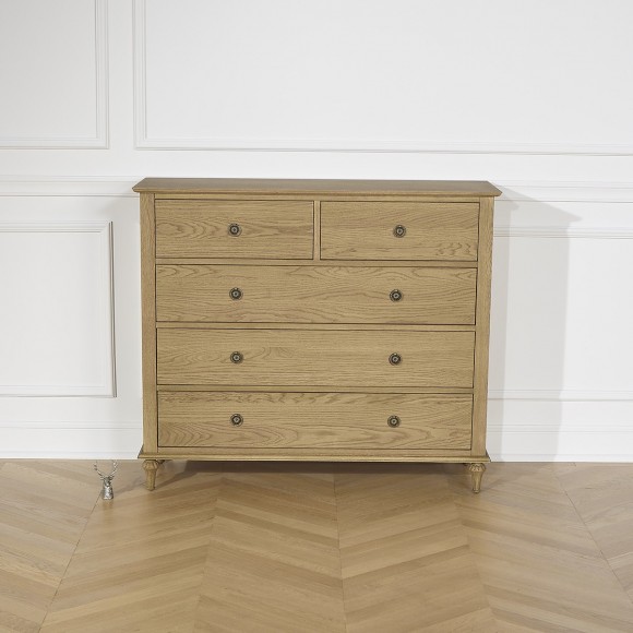 Commode Olivia, 2 + 3 Tiroirs Chêne