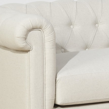 Canapé CHESTERFIELD, lin gris