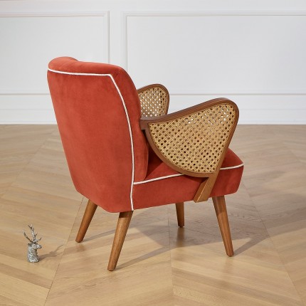 SEVENTY Fauteuil avec Cannage de style Scandinave