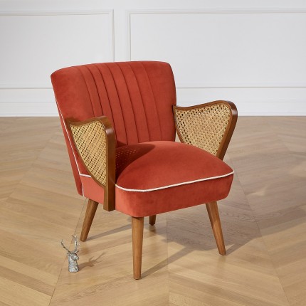 SEVENTY Fauteuil avec Cannage de style Scandinave