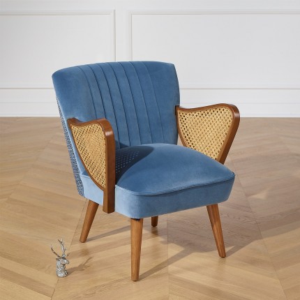 SEVENTY Fauteuil avec Cannage de style Scandinave