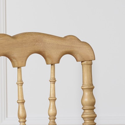 NAPOLEONE III - Sedie barocche in stile romantico in legno massello e lino premium, set di 2