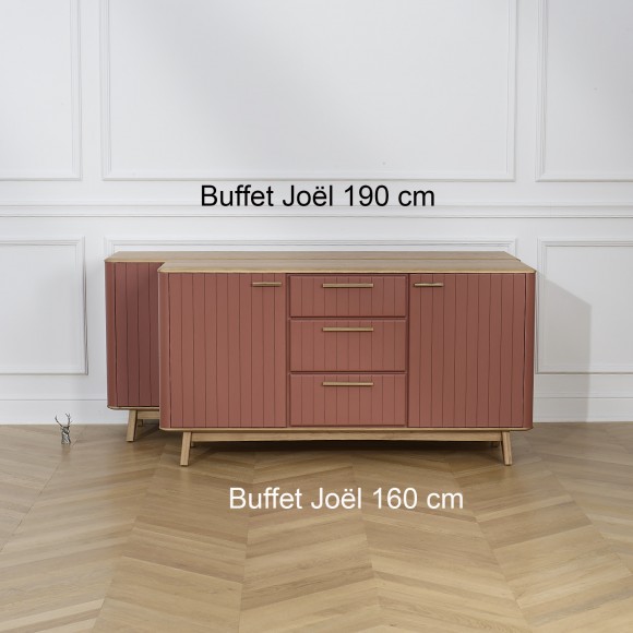 JOËL - Aparador de comedor de estilo moderno en madera maciza de 190 cm