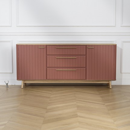 JOËL - Aparador de comedor de estilo moderno en madera maciza de 190 cm