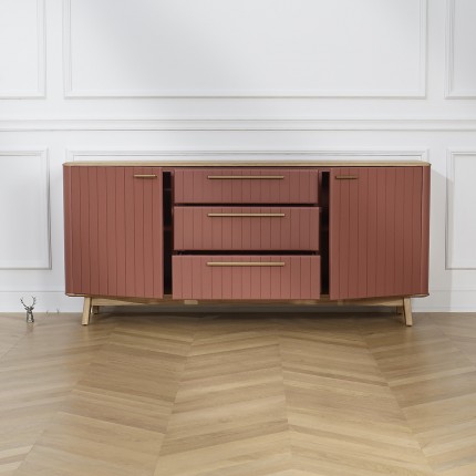 JOËL - Aparador de comedor de estilo moderno en madera maciza de 190 cm