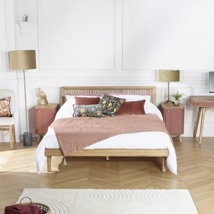 GABRIEL - Double bed, modern style in solid wood 160 x 200