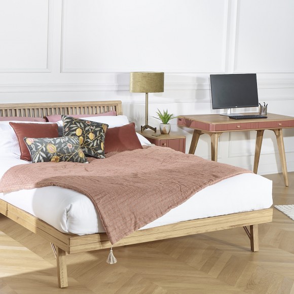 GABRIEL - Double bed, modern style in solid wood 160 x 200