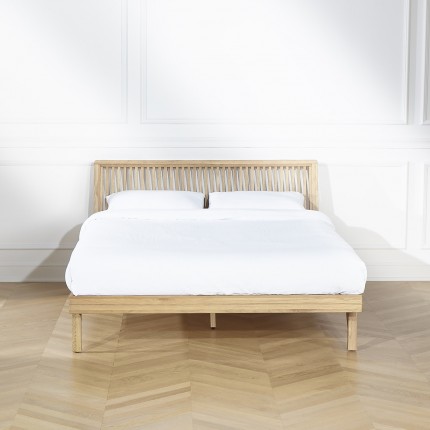 GABRIEL - Double bed, modern style in solid wood 160 x 200