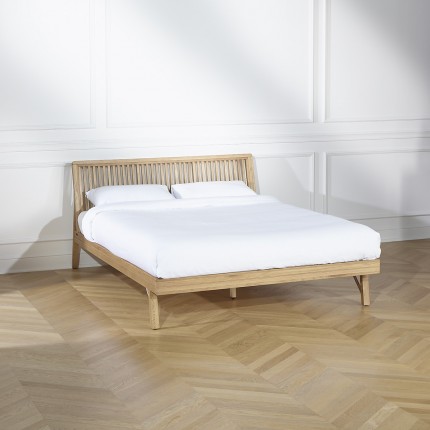 GABRIEL - Cama de dos plazas, estilo moderno de madera maciza 160 x 200