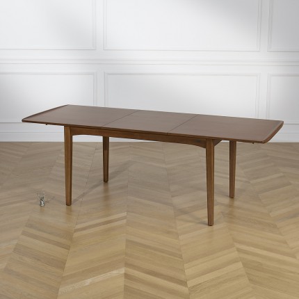 DALHIA - Mesa de comedor extensible de madera, estilo nórdico, 6/8 plazas