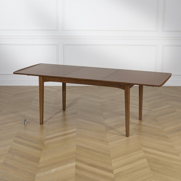 DALHIA - Extendable dining table in wood, Nordic style, 6/8 settings